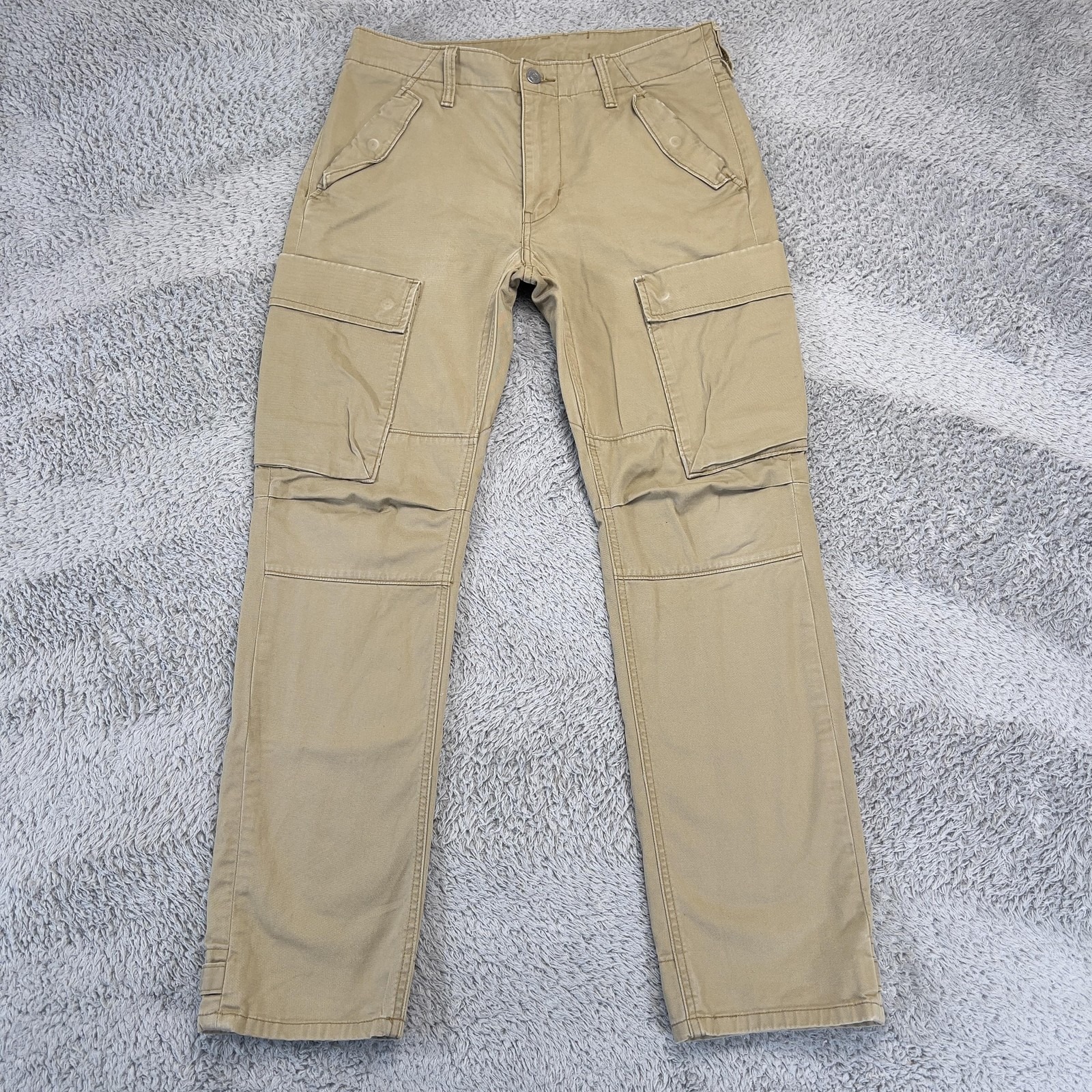Levis Cargo Pants Mens 32x30 Beige Canvas Straight Utility Workwear Outdoor
